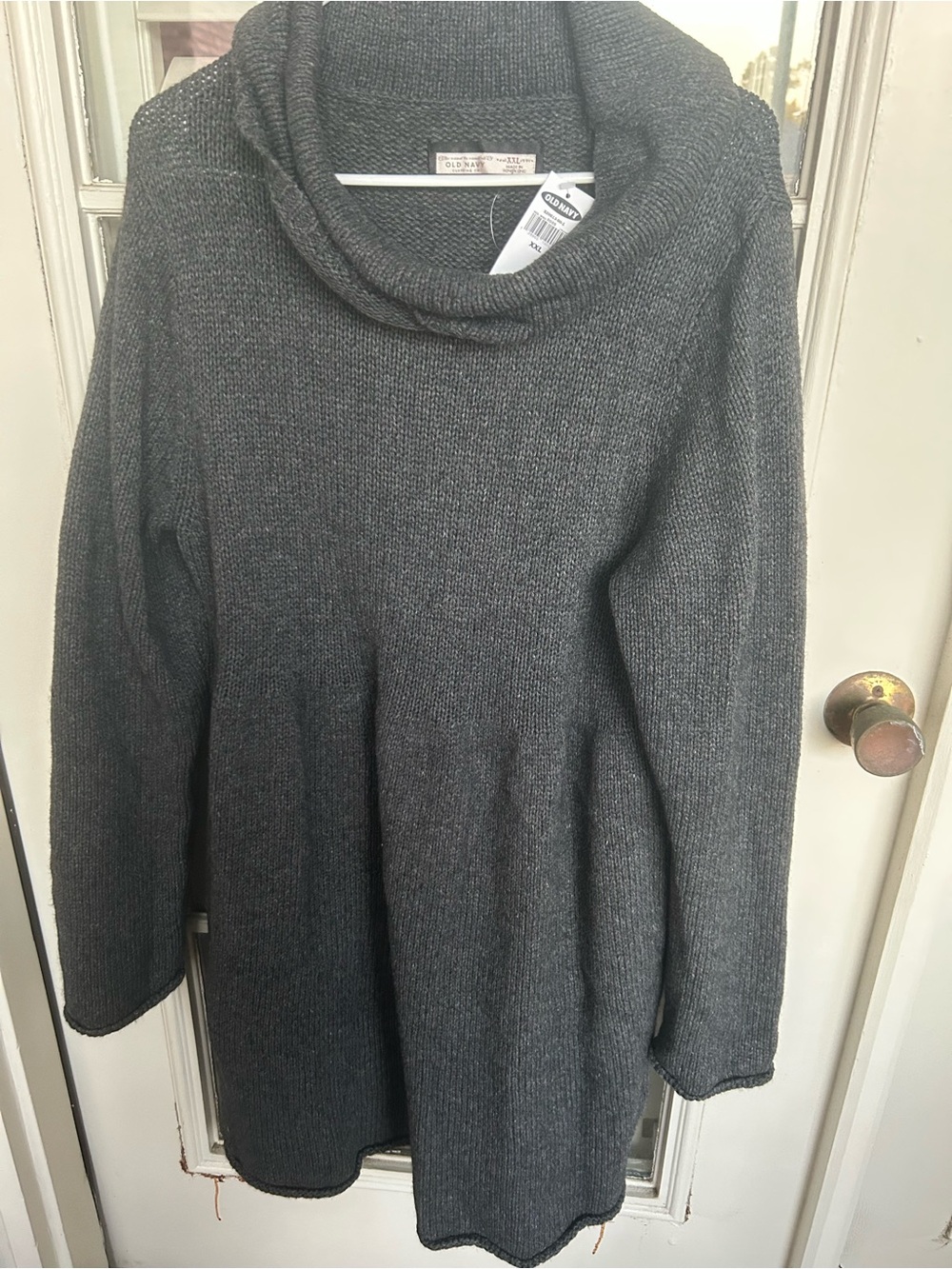 Old Navy Dark Gray Cowl Neck Tunic Sweater